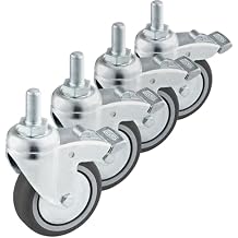 Caster Wheels for Gong/Tam Tam Stands, Set of 4 MADE IN GERMANY Lockable and Heavy-Duty,