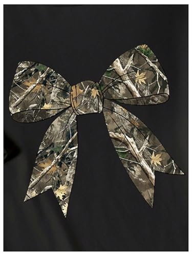 Girl's Bow Shirt Camo Graphic Tees Short Sleeve Cute Crew Neck T Shirt Vacation Summer Tops3