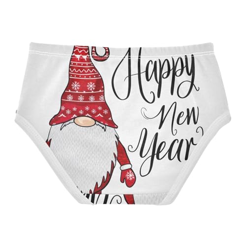 Christmas Gnome Happy New Year Panties for Girl Girls Underwear Toddlers Cotton Fun Kids Briefs Undies 2t2