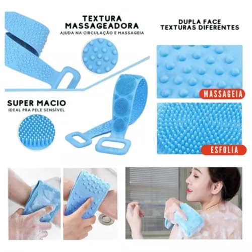 Esponja de Banho Faixa Massageadora de Silicone. Silicone Flexível em Faixa de Banho, Ideal para Esf