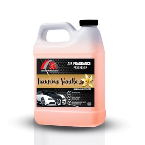3E Car Air Freshener Concentrate – 64 oz – Professional Automotive Fragrance – Multiple Scents (Vanilla)