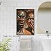 Funny African American Couple Toilet Canvas Wall Art Ebonic Humour expression Poster Print Black People Painting Bathroom Art Funky Toilet Pictures Apartmen Home Aesthetic Decor 8x12inch Unframed