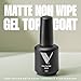 V Beauty Pure Non-Wipe Gel Top Coat Nail Polish (Matte) - Long-Lasting No Chip Nail Polish Topcoat with Matte Finish for Stronger Nail Beds - Led & UV Light Gel Polish for Pedicures & Manicures, 15 ml