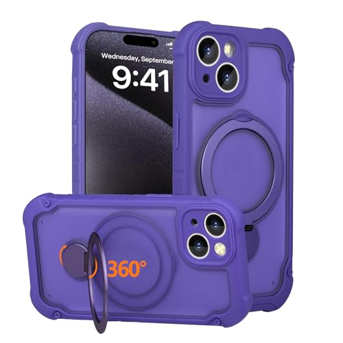 Coque de protection robuste iPhone 13 et 14 translucide support magnétique antichoc