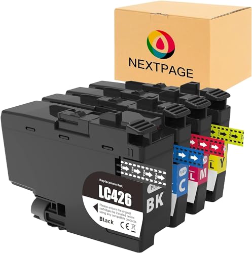 NEXTPAGE LC426 LC-426 Ink Cartridges Compatible with Brother LC 426 for Brother MFC-J4335DW MFC-J4340DW MFC-J4535DW MFC-J4540DW Printer (1BK 1C 1M 1Y)