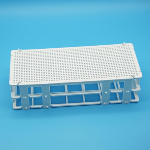 LSVERDE 3 Pcs Plastic Test Tube Rack, 21 Holes with Hole Diameter 30mm, Detachable Lab Test Tube Racks Holder (White)