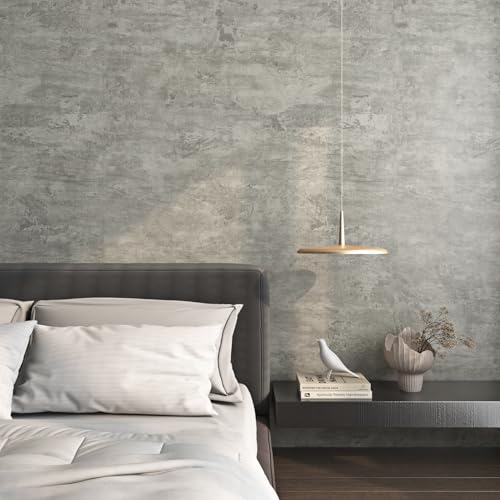 Papier peint autocollant gris effet béton minéral premium