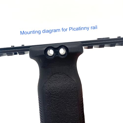 Taktischer Schienenvordergriff, Nylon Vertikalvordergriff RVG, Nylon Airsoft-Vordergrifffür 20-mm-Picatinny-Schienensystem (schwarz)