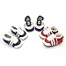 XWANZI Slippers for Baby Girls Elastic Band First Walkers Low Cut White Stripes Red Fashion Causal Infant Slippers 0-6 Months