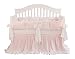 Blush Coral Pink Ruffle Crib Bedding Set Baby Girl Bedding Blanket Nursery Crib Skirt Set Baby Girl Crib Bedding Sheet (LT Coral, 3 Pieces Set)
