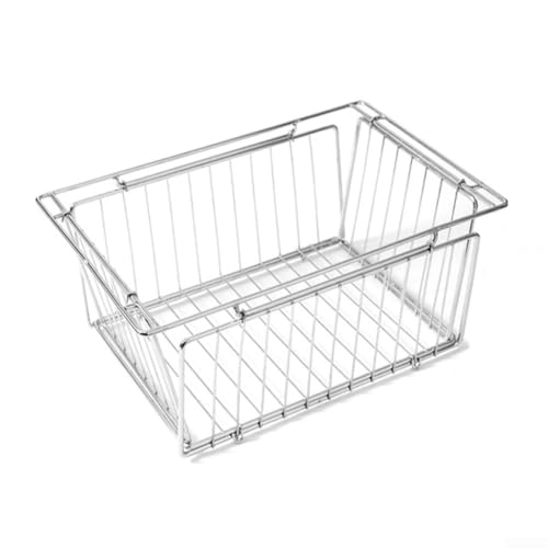 Cesta de drenaje de camping de acero inoxidable organizador de almacenamiento para mesa IGT plegable cesta ventilada drenaje frutas platos plata 35,5 x 16 x 21 cm para exteriores
