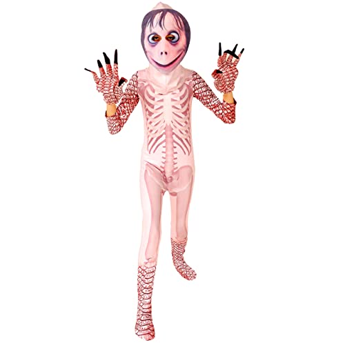 Momo Costume Kids Horror Devil Mask Scary Challenge Games Evil Costume Halloween Creepy Cosplay Party #TOP19