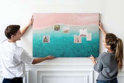 Tableau liège horizontal 120x80 cm en bois design Plage de sable - 5