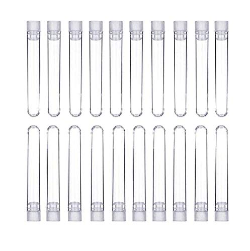 ABD 50 Transparent Plastic Test Tubes 12 X 75 Mm, with Push Cap, 5 ML