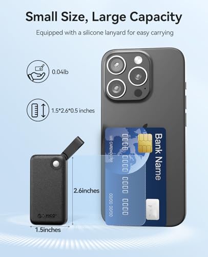 ORICO SSD Esterno 2TB, Hard Disk Esterno SSD fino a 2000 MB/s, USB 3.2 Gen 2x2 SSD Portatile con Cavo USB C 2 in 1, Compatibilità con Smartphone, PS5, Xbox, Laptop, MacBook/Pro/Air - B20