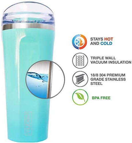 Classic Premium Stainless Steel Tumbler with 12-Hour Temperature Control, Tritan Lid, and BPA-Free Construction | Turquoise, 20 oz - Image 2
