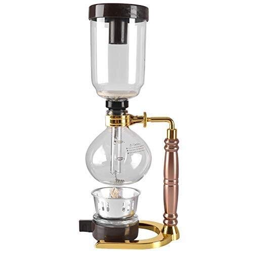 DONDOW Japanische Art Syphon Kaffeemaschine Wasser Syphon Pot Vacuum Kaffeemaschine Glasart Kaffeemaschine Filter 3 Cups…