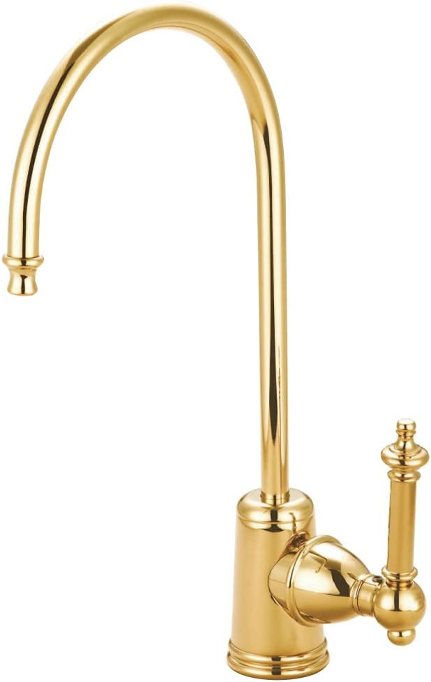 Kingston Brass Gourmetier KS7192TL Templeton Single Handle Water Filtration Faucet, Polished Brass 6-Inch spout reach