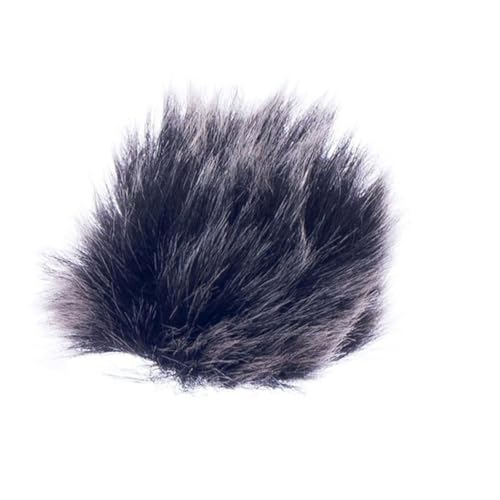 NUOBESTY 2Pcs Lavalier Microphone Windshield Furry Windscreen Reduces Wind Noise for Recording Compatible with Lapel Mics for Live Streaming Interviews