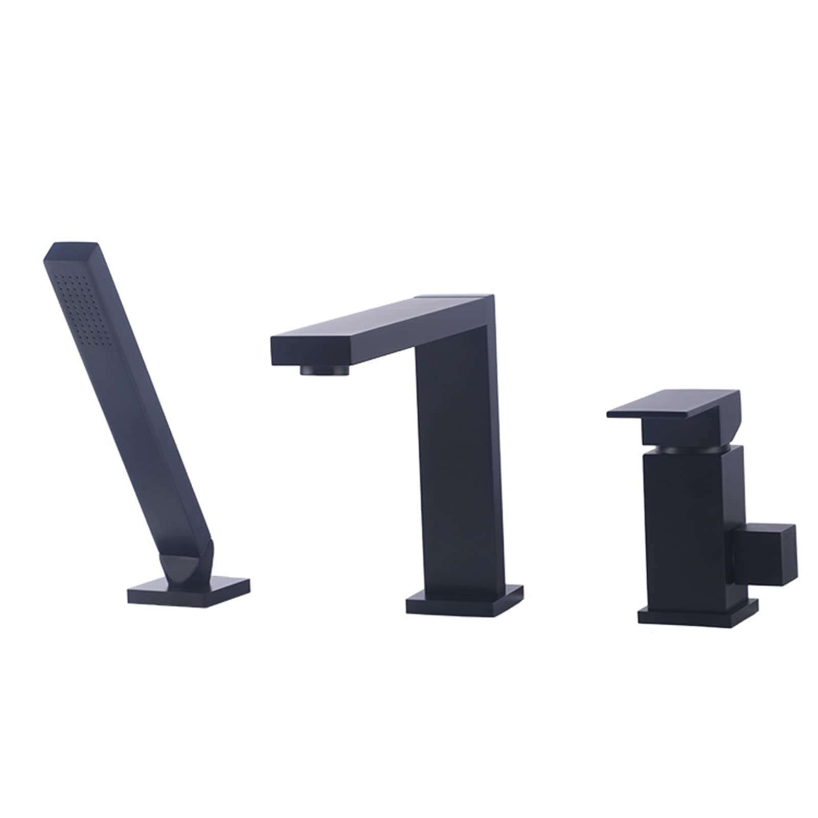 Robinet de baignoire romaine en laiton à 3 trous au design contemporain chic