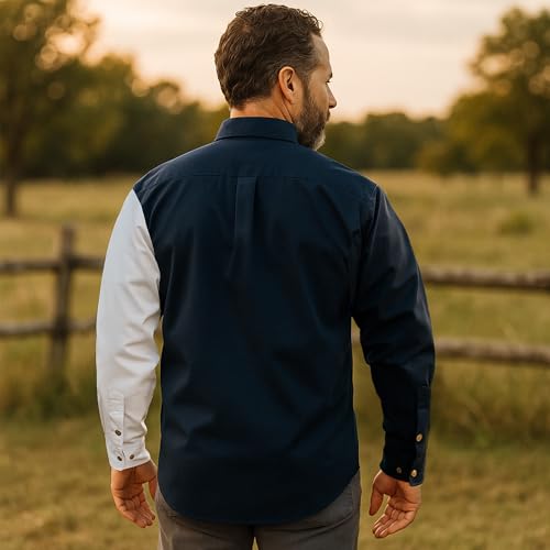 Texas Flag Long Sleeves Twill Shirt2