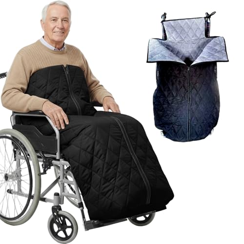 Couverture pour fauteuil roulant avec fermeture éclair en polaire haut de gamme