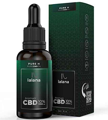 LALANA OIL ® PURE Hemp10 Olio CBD 10% | 30ml | 3000 mg di CBD puro | Formula migliorata - Olio di canapa biologico, limonene e piperina | 0% THC