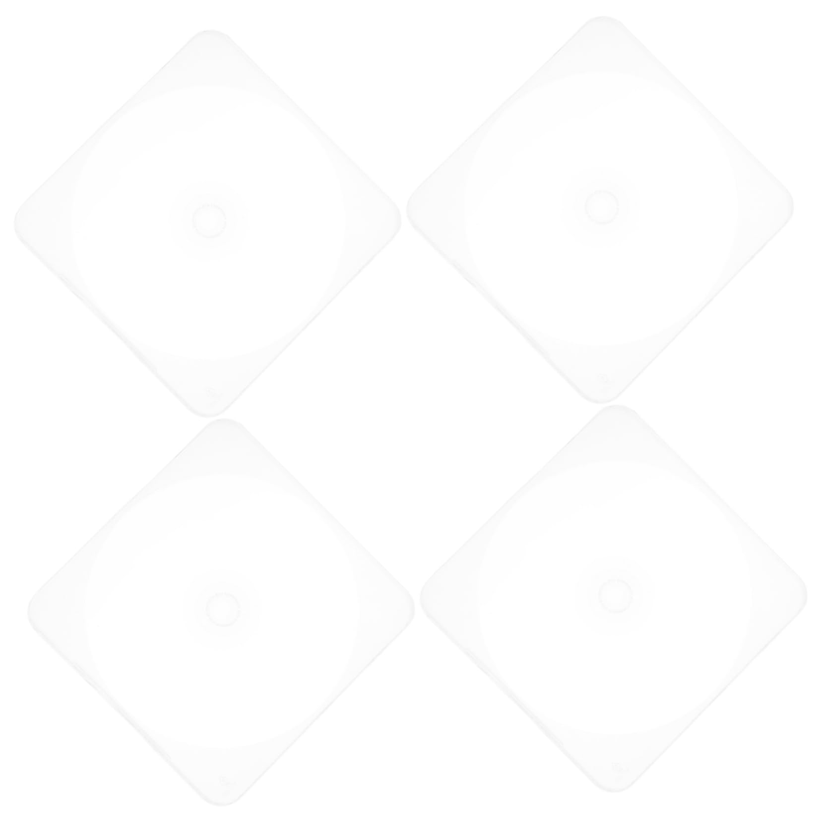 CIYODO 4pcs Plastic CD Cases Semi Transparent DVD Holder Storage Box for DVDs and Game Discs Scratch Resistant Design for Music and Data Discs