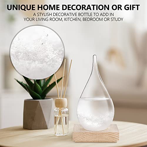 image for Generic Storm Glass Weather Predictor with Hourglass Sand Timer, Weath