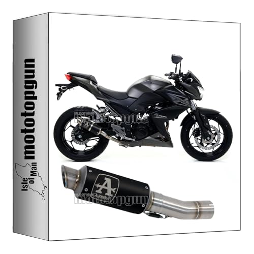 Silencieux race gp2 Arrow 71018GPI en nichrom noir et acier pour Kawasaki Z300
