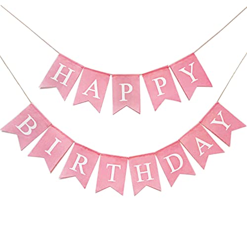 Crownos C-P-HBB Rosa Happy Birthday Banner
