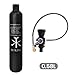 TUXING 4500Psi Pcp Air Tank 0.58L 36Cu in 580cc Carbon Fiber HPA Tank,Gas Cylinder,Paintball Hunting for PCP Air Rifle Gun Daystate and FX Thread M18 * 1.5 (Dual Pressure Gauge Valve)