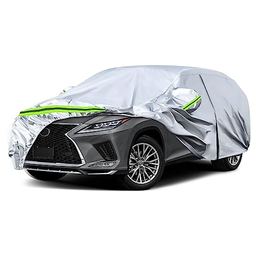 Image of Waterproof Car Covers Replace for 2008-2025 Lexus RX350 RX450H, 6 Layers All Weather Custom-fit Car Cover with Zipper Door & Windproof Bands for Snow Rain Dust Hail Protection (RX)