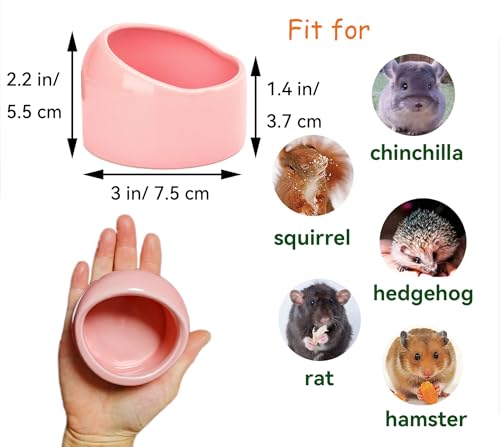 Jslzf S-3151 Small Animal Bowl Ceramic Hamster Bowl Hamster Food Dish Prevent Knocking Over thumb #5