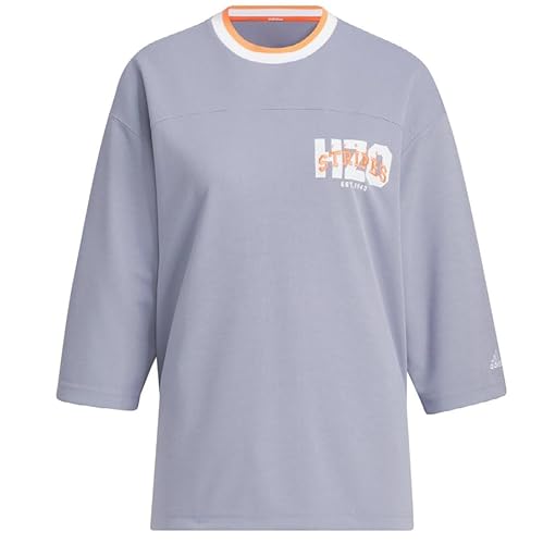 adidas 長袖 Tシャツカレッジ ルーズフィット ピケ 3/4袖Tシャツ KTX36レディース