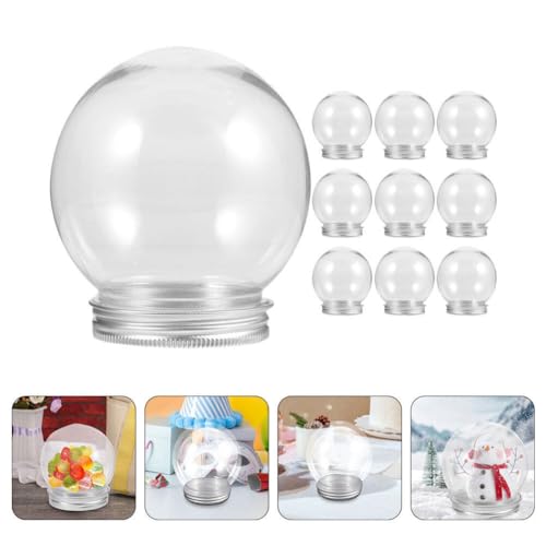 ABOOFAN Globo De Neve DIY Globo De Água - Globos De Água De Plástico De 4 Polegadas Com Tampas De Al