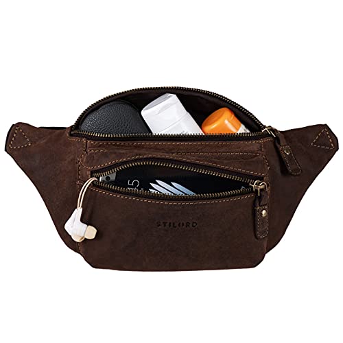 Riñonera vintage para festival STILORD Portland bolso cruzado de cuero 6