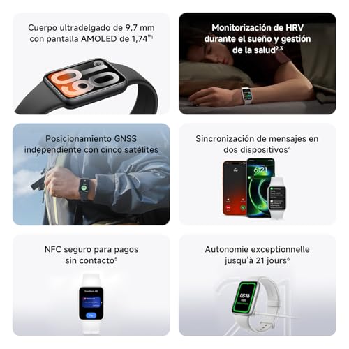 Miniatura 2 de XIAOMI Smart Band 10 Pro NFC, Pulsera Inteligente, Negro