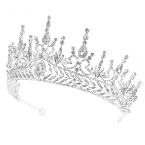 Couronne baroque mariée en alliage d'or et strass étincelants pour coiffure chic