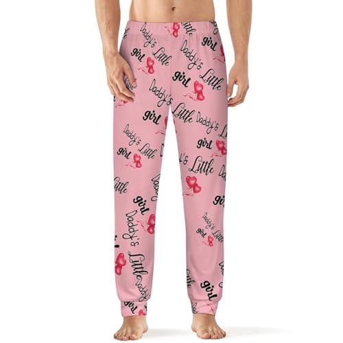 Daddys Little Girl Pajama Pants for Men Print Lounge Pjs Bottom Pants Lightweight Sleep Pants
