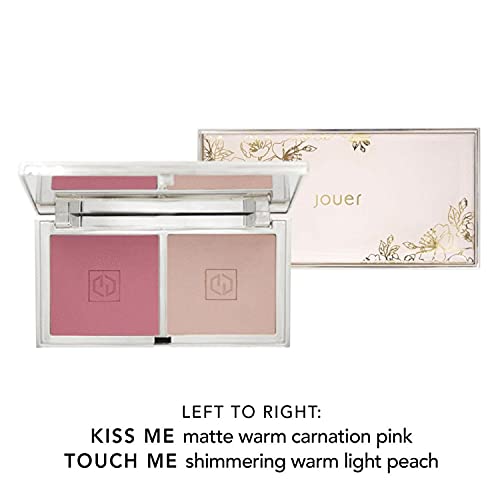 Jouer Blush Bouquet Duo 2 Shade Blush Palette High Pigment Powder Natural Flush Beauty Cosmetics Vitamin E Talc-Free Paraben, Gluten & Cruelty Free #TOP3