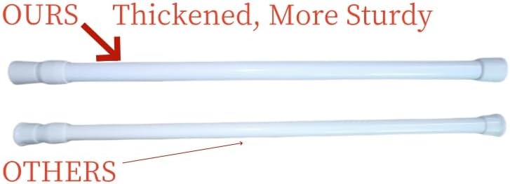 Miniatura 2 de Barra de extensión ajustable para cortina de muelle para armario o ventana de baño, de 15.7 a 27.5 pulgadas