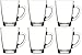Produktbild Lav 6er Set Teegläser Teetassen Glastassen Trinkgläser mit Henkel - 300ml (Klar)