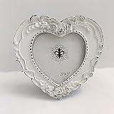 FRAMEWOLD Picture Frame 3x3 Heart Resin and Wood Frame Creativity Design,3x3 Photo frames White.