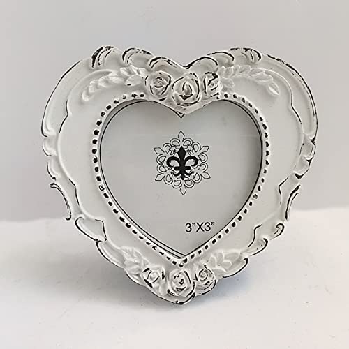 Framewold Picture Frame 3X3 Heart Resin And Wood Frame Creativity Design,3X3 Photo Frames White. #TOP6