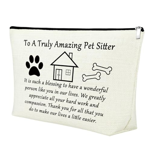 Mxrymvu Best Pet Sitter Gifts Makeup Bag Thank You Gifts for Pet ...
