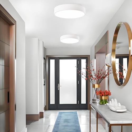 Image of 3-Light Modern White Flush Mount Ceiling Light 15.8 Inch