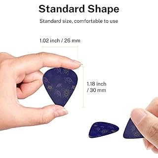 FUCVNPZ Lot de 6 médiators en celluloïd, motif tortue, fins, moyens et lourds pour guitares acoustiques, électriques… - Les Beatles, Paul McCartney, John Lennon, RIngo Starr, George Harrison FUCVNPZ Lot de 6 médiators en celluloïd, motif tortue, fins, moyens et lourds pour guitares acoustiques, électriques… – Image 7