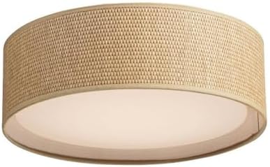 Maxim Lighting Prime 3-Light LED Flush Mount | Gold Finish | 3000K Warm White | 2100 Lumens | Fabric Shade with Twist-Lock Acrylic Diffuser | Dimmable | Modern Low Profile Design | Model 10220GC