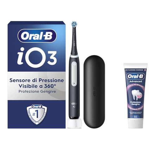 Oral-B Spazzolino Elettrico Ricaricabile iO 3 Nero, 1 Spazzolino...